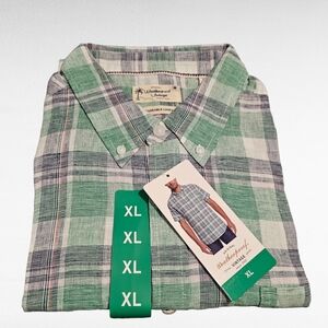 Weatherproof Vintage Washable Linen Shirt Size XL